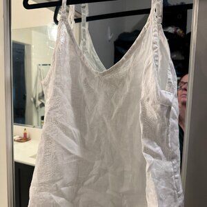 White spagetti strap tank top